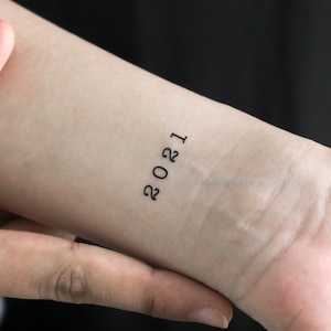 2021 Birth Year Temporary Tattoo (Set of 3)