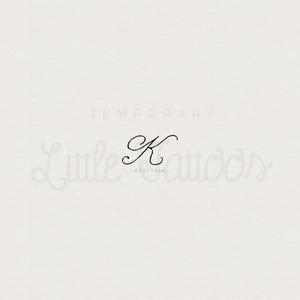 Script  K Temporary Tattoo (Set of 3)