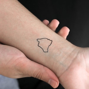 Hawaii Karte temporäres Tattoo (3er Set)