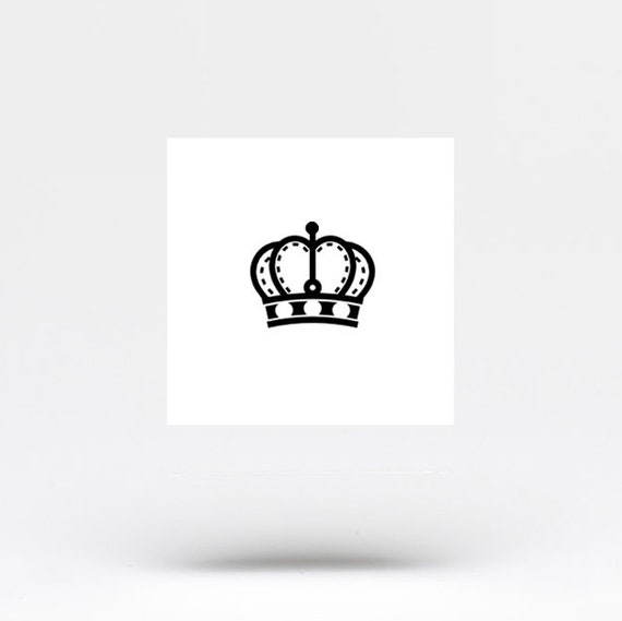 King Crown Temporary Tattoo set of 3 