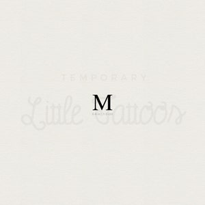 Großbuchstaben Mu temporäres Tattoo (3er Set)