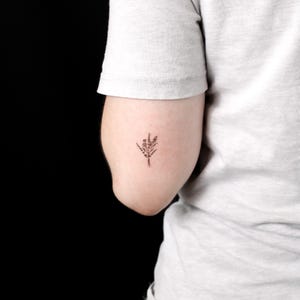 Wildblumen Blumenstrauß temporäres Tattoo (3er Set)