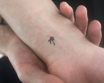 Minimalist Palm Tree Temporary Tattoo (Set of 3)