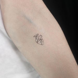 Anatomical Heart Temporary Tattoo (Set of 3)
