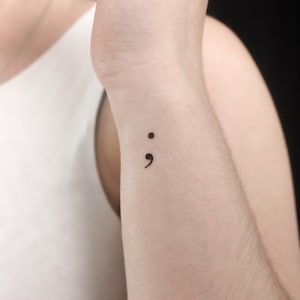 Small Semicolon Temporary Tattoo (Set of 3)