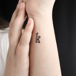 K Temporary Tattoo (Set of 3)