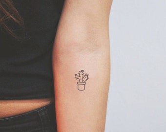 Tiny Cactus Temporary Tattoo set of 3 - Etsy Singapore Tiny Cactus Temporary Tattoo set of 3 - Etsy Singapore