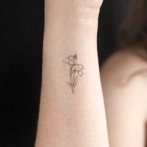 Frühlings Schneeflocke temporäres Tattoo (3er Set)