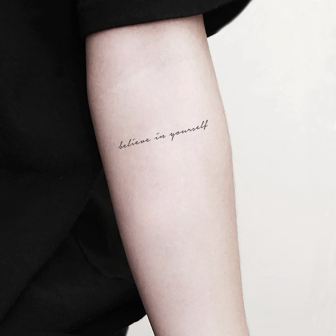 Believe in Yourself Temporary Tattoo set of 3 - Etsy Believe in Yourself Temporary Tattoo set of 3 - Etsy