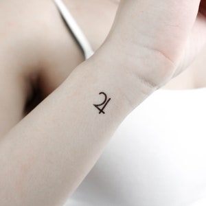 Jupiter Planetary Symbol Temporary Tattoo (Set of 3)