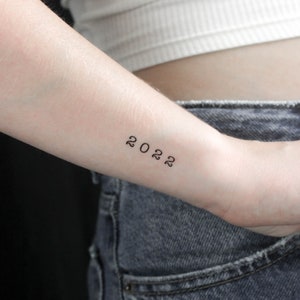 2022 Birth Year Temporary Tattoo (Set of 3)