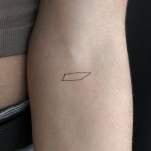 Tennessee Karte Umriss temporäres Tattoo (3er Set)