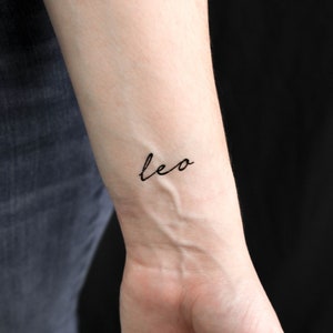 Leo Temporary Tattoo (Set of 3)