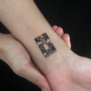 Little The Tower Tarot Card Temporary Tattoo (Set of 3)