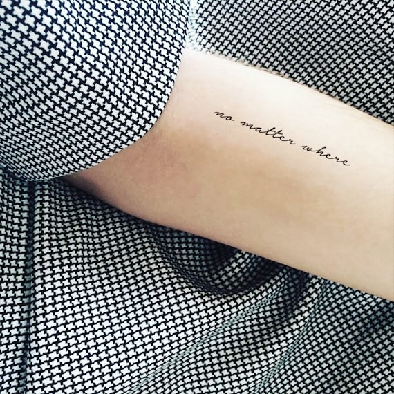 No Matter Where Temporary Tattoo set of 3 - Etsy