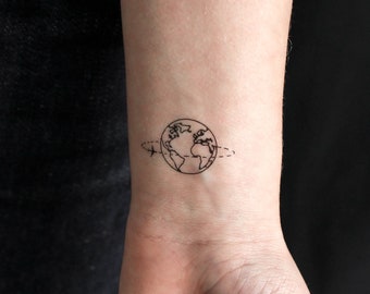 Trip Around The World Temporary Tattoo (Set of 3)