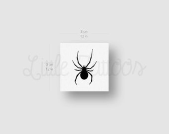 Little Black Spider Temporary Tattoo set of 3 - Etsy Singapore Little Black Spider Temporary Tattoo set of 3 - Etsy Singapore