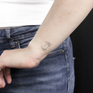 Crab Temporary Tattoo (Set of 3)