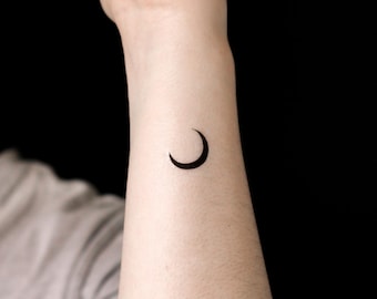 Sichelmond temporäres Tattoo (3er Set)