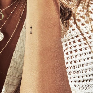 Tiny Arrow Temporary Tattoo (Set of 3)