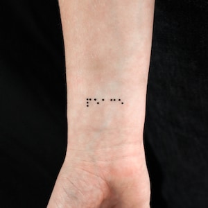 Tatuaggio Temporaneo Pace Braille (Set di 3)