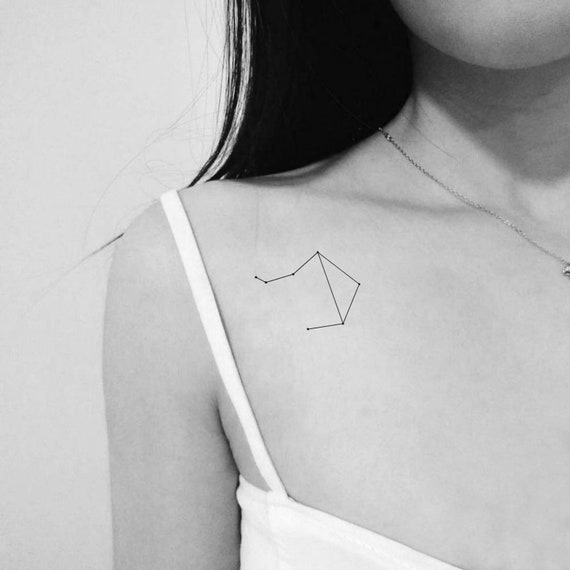 Libra Constellation Temporary Tattoo Set Of 3 Etsy Libra Constellation Temporary Tattoo Set Of 3 Etsy