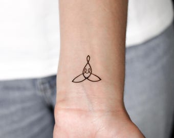 Tatuaje temporal de símbolo pequeño de madre e hijos (juego de 3)