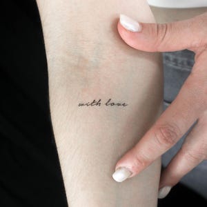 Mit Liebe temporäres Tattoo (3er Set)