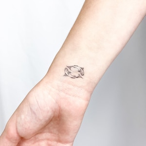 Tatouage temporaire de couple de poissons (lot de 3)