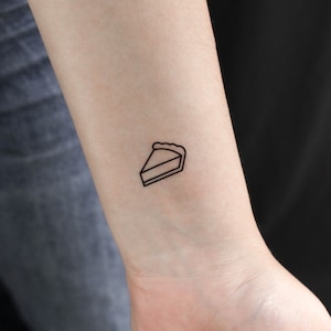 Pie Slice Temporary Tattoo (Set of 3)