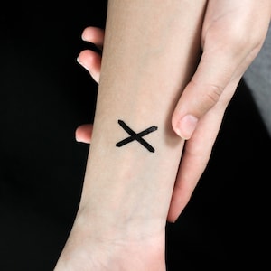 Scottish St Andrew&#39;s Cross Temporary Tattoo (Set of 3)