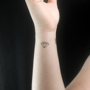 Minimalist Diamond Temporary Tattoo (Set of 3)
