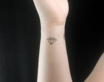 Minimalist Diamond Temporary Tattoo (Set of 3)