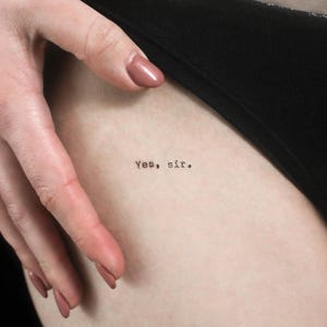 Yes, Sir. Temporary Tattoo (Set of 3)