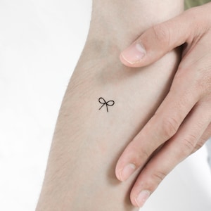 Minimalist Bow Temporary Tattoo (Set of 3)