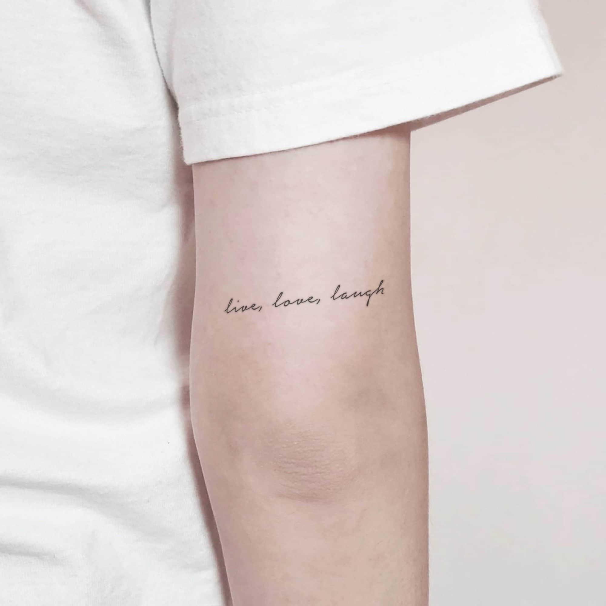 Meaningful Live Laugh Love Tattoo