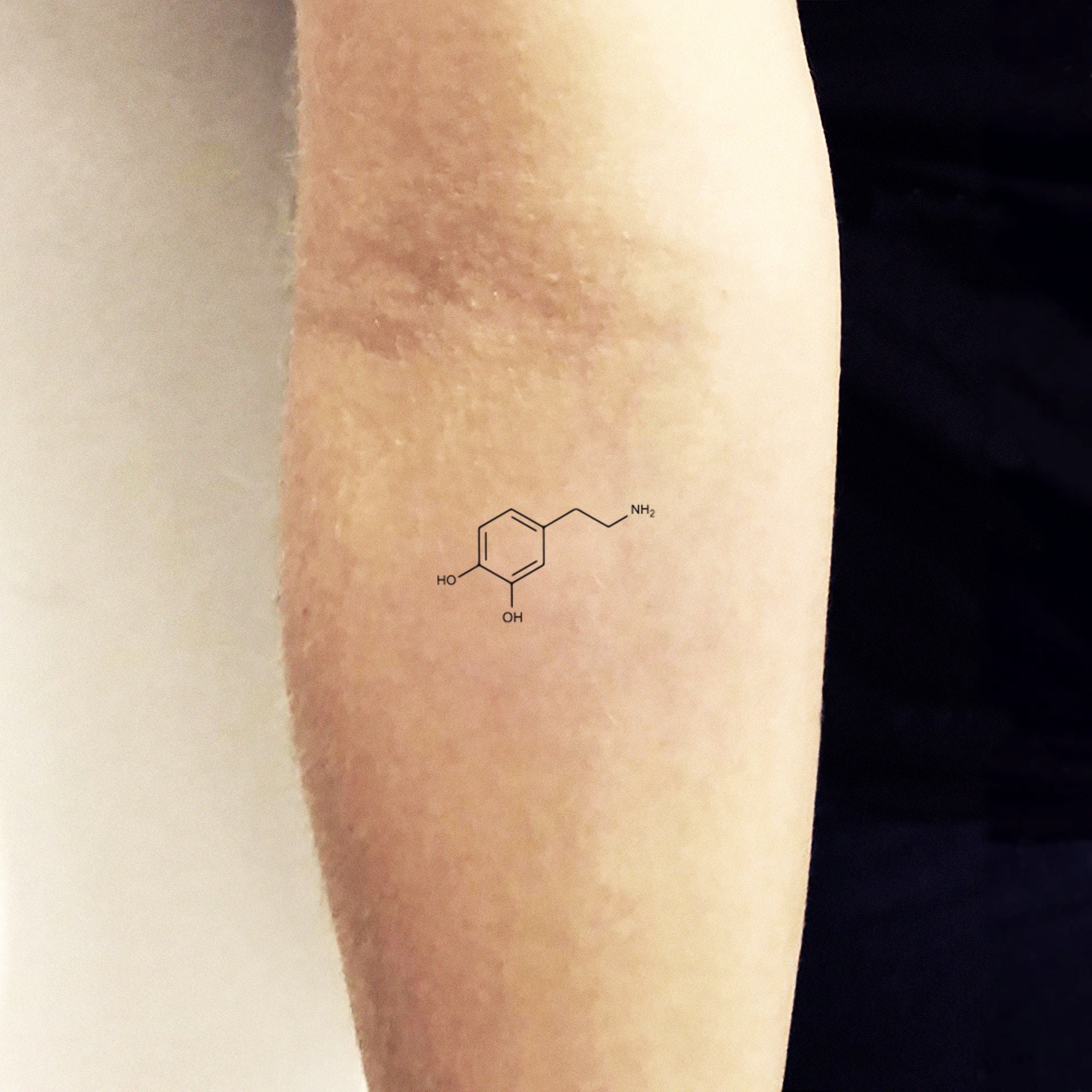 Tattoo uploaded by Francis Lecomber  Serotonin skeletal molecular  structure  Tattoodo