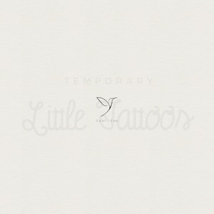 Small Minimalist Tatteco Hummingbird (Right) Temporary Tattoo (Set of 3)