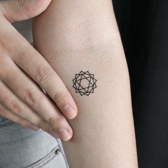 Anahata Chakra Temporary Tattoo set of 3 -  Canada