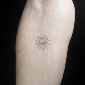 Small Shiny Lotus By Cagri Durmaz Temporary Tattoo (Set of 3)