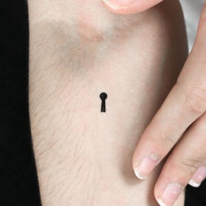 Tiny Keyhole Temporary Tattoo (Set of 3)