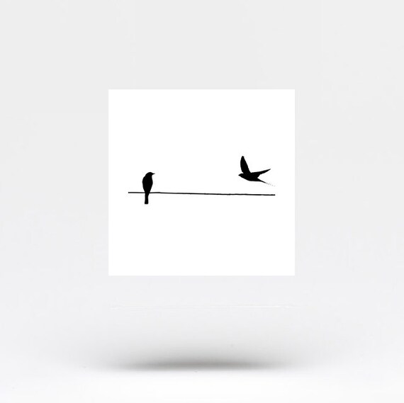 Oiseaux Sur Un Fil De Tatouage Temporaire Lot De 3