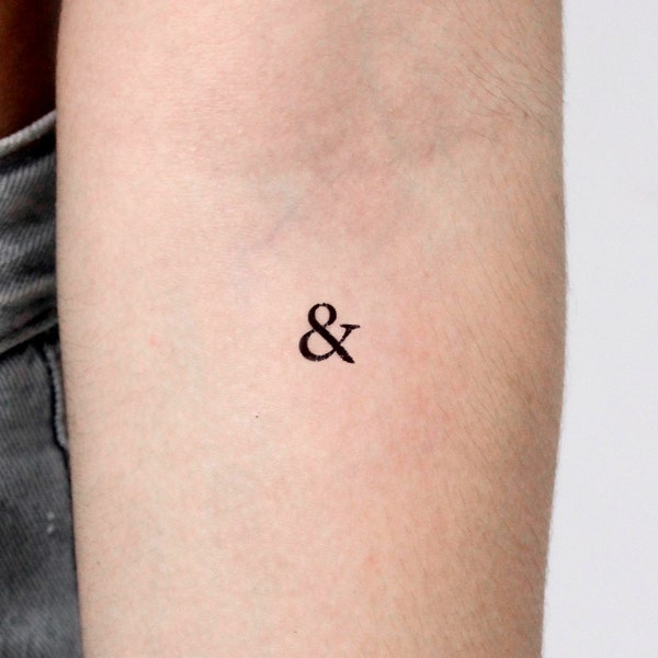 Ampersand temporäres Tattoo (3er Set)