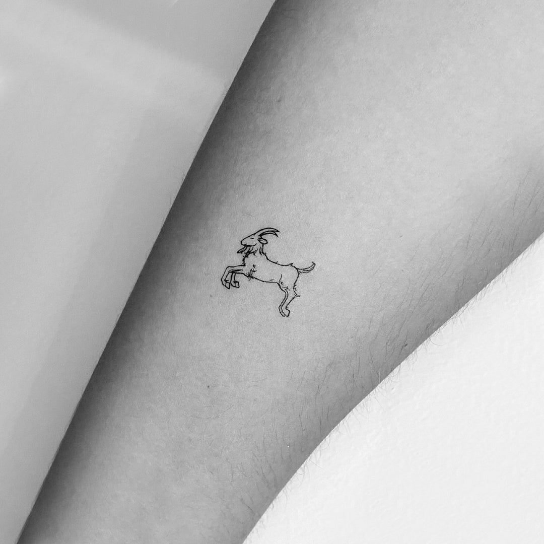 Goat Temporary Tattoo set of 3 Etsy