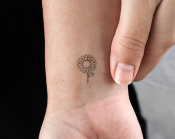 Little Sunflower Temporary Tattoo (Set of 3)