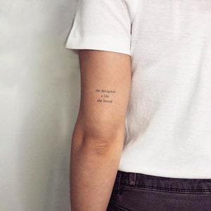She Designed A Life She Loved Temporary Tattoo (Set of 3)