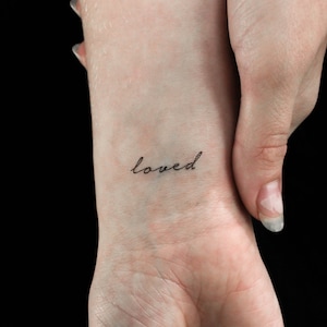 Loved Temporary Tattoo (Set of 3)