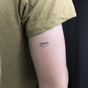 Hot Dog Temporary Tattoo (Set of 3)