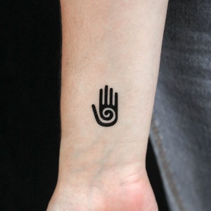 Healing Hand Hopi Symbol Temporary Tattoo (Set of 3)