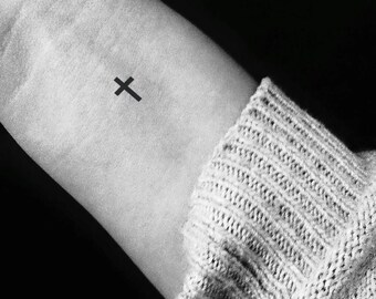 Small Cross Temporary Tattoo set of 3 - Etsy Finland